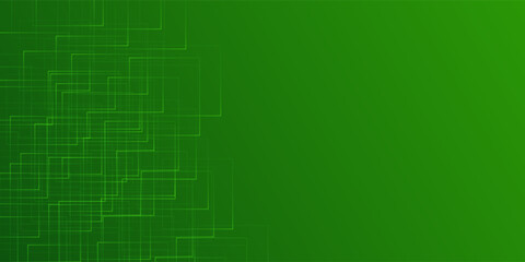 Abstract rectangle green sporty background template with shiny lines and lights. Green background with smooth pattern design. Natural color with digital concept. technology vector. eps10