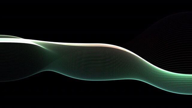 curved wavy lines tech futuristic motion background. dynamic abstract line waving loop line.Wavy lines animated background, abstract wavy and curvy lines pattern seamless background animation.