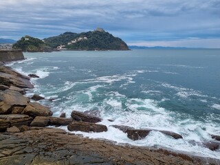 Monte Igueldo at Spanish town San Sebastian.
