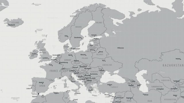 Estonia on the World Map. 4K animation.