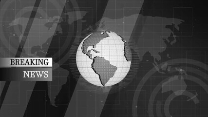 Breaking News Digital Globe Background Animation