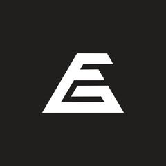 Minimal letter GF or FG logo design vector monogram.