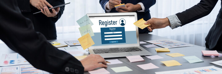 Online registration form for brisk form filling on the internet website