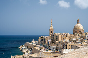 Valletta, Malta - Dome of the Basilica of Our Lady of Mount Carmel.	