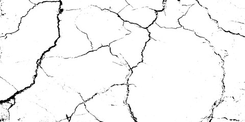 White and black rough, scratch, splatter grunge pattern design brush strokes. ground cracks, breaks on land surface from earthquake. white plaster cracked old wall vintage design.