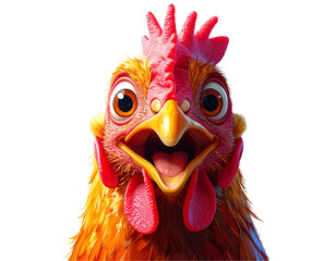 Silly Chicken Making Crazy Face