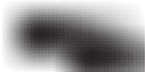 PrintDotted halftone texture background. Black and white pop art gradient overlay. Fading grunge gritty noise wallpaper. Weathered pixelated comic backdrop. Vector bitmap subtle vanishing surface © Arif