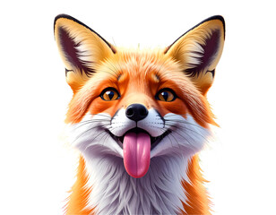  Silly Fox Poking Out Tongue