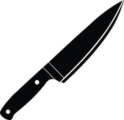 Black Knife Silhouette Icon Vector