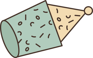 Illustration of gift bag vector shape