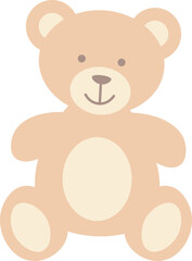 Illustration of Cute Teddy Bear with Bow
