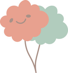 Illustration of Pastel Balloons vector shape