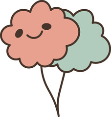 Illustration of Pastel Balloons vector shape