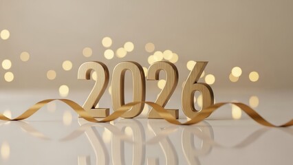 happy new year, new year's eve, silvester, new year, sparklers celebration greeting card, new year card - Year 2026 in sparkler font and firework fireworks pyrotechnic, on blue night sky background