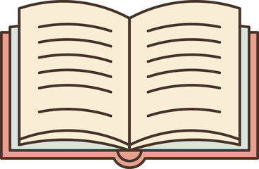 Open Book Illustration With Blank Pages