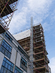 High rise residential building of flats with cladding being replaced with fire resistant materials