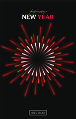 abstract fireworks illustration on black background