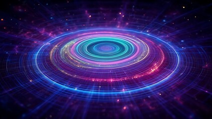 Dynamic energy vortex futuristic abstract light portal background