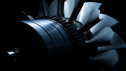 Advanced mechanical engineering of a jet engine turbine element