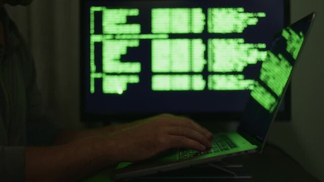 Coding for machine learning, Developing AI models on laptop, Creating and optimizing AI models in private workspace, Writing code to build and improve machine learning algorithms on computer