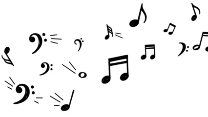 Abstract black background with scattered glowing particles and digital light effects