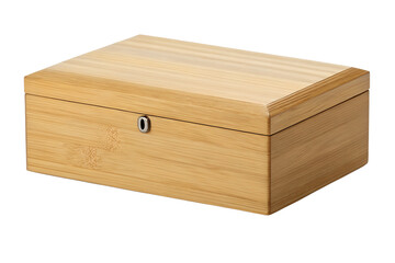 Elegant Wooden Storage Box with Lock, Ideal for Keepsakes and Valuables, Crafted from Natural Bamboo