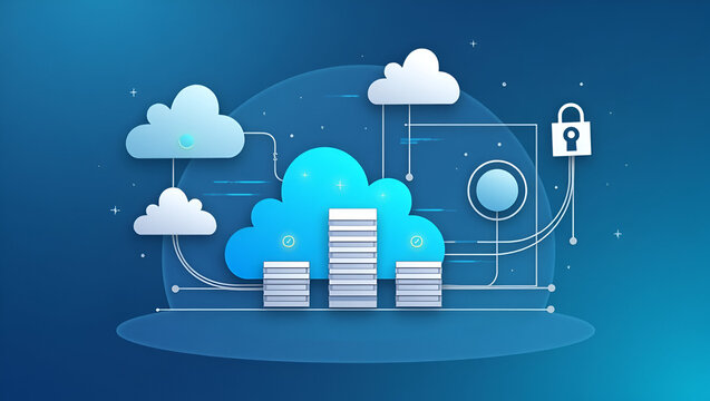 Comprehensive cloud migration strategy facilitating smooth data and application transfer minimal service interruption and enhanced security for enterprise modernization. in  Photo Stock  Concept  and 