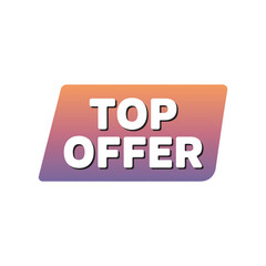 Top offer banner with gradient background for promotions and sales