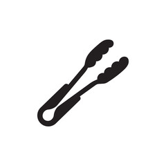 Kitchen Tongs Icon Isolated on White Background
