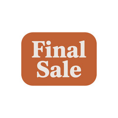 Final sale sign isolated on white background
