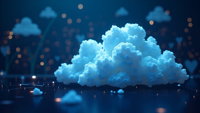 Vivid photograph depicting sophisticated cloud virtualization environments that utilize virtual machines and advanced hypervisor technologies to drive efficient digital infrastructure and modern IT so