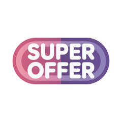 Super offer badge graphic for promotional marketing and sales events