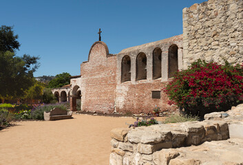 Courtyard at San Juan Capistrano Mission