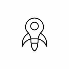 idea launch icon sign vector