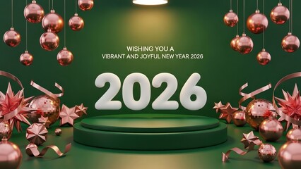 happy new year, new year's eve, silvester, new year, sparklers celebration greeting card, new year card - Year 2026 in sparkler font and firework fireworks pyrotechnic, on blue night sky background