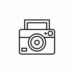photo camera instant icon sign vector