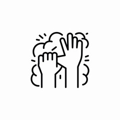 thoroughly hand wash icon sign vector