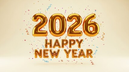 happy new year, new year's eve, silvester, new year, sparklers celebration greeting card, new year card - Year 2026 in sparkler font and firework fireworks pyrotechnic, on blue night sky background