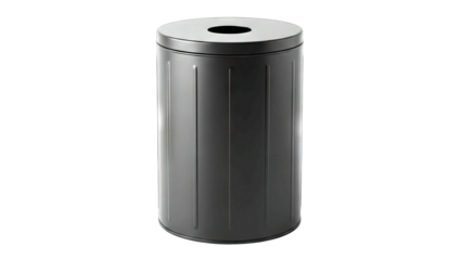 Modern Trash Can Isolated on White