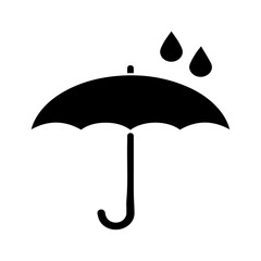 Flat umbrella rain weather protection icon vector for forecasts © Sofioul