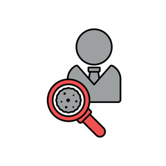 Icon a microbiologist, isolated against a clean background.