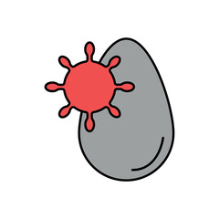 Icon a contamination, isolated against a clean background.