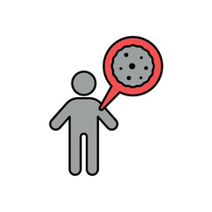 Icon a disease, isolated against a clean background.