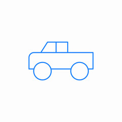 pickup truck icon sign vector