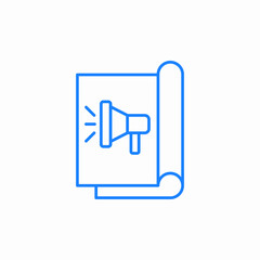 promotion journal booklett icon sign vector