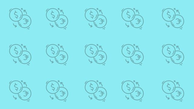 Seamless Euro Dollar Exchange Pattern Background
