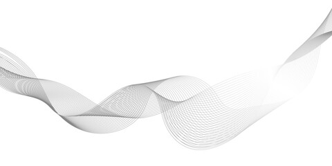 Fototapeta premium Minimalist abstract wave line background evoking Smoothness, abstract wave line vector illustration modern gradient white background with grey wavy lines.