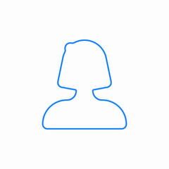 single female icon icon sign vector