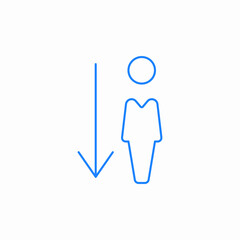 staff downgrade icon sign vector