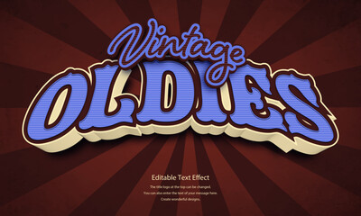 [Editable Text Effect Logo] &rdquo; Vintage Oldies  Logo&rdquo; The title logo style is a Retro logo style on antique paper and radial background.